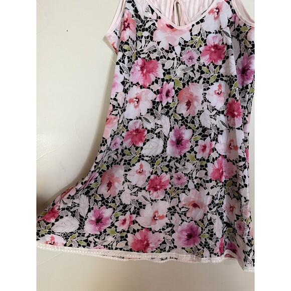 Oscar De La Renta Pink Label Floral Slip Nighty Chemise‎ Lace & Chiffon  SZ M - Picture 10 of 13